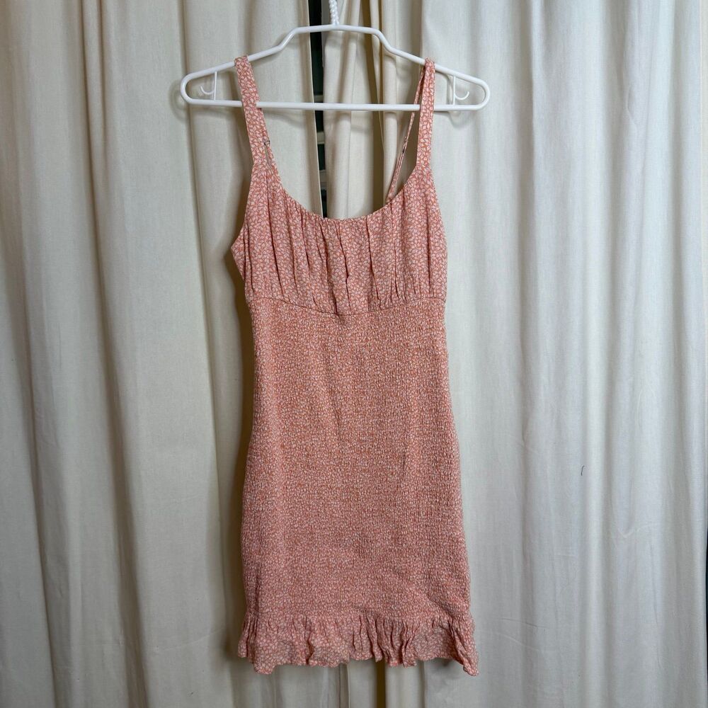 Abercrombie & fitch floral ruched smocked mini dress size medium